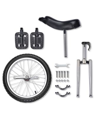 18 In Wheel Outdoor Unicycle Skid-proof Tire Fitness Bicycle Balance Training for Adults Teenagers Kids, Silver