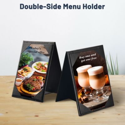 10Pcs 4"x 6" Double-sided Table Tent Holder Menu Holder A-Frame Restaurant