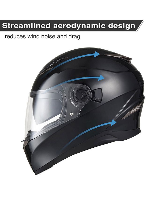 AHR RUN-F Full Face Flip Up Motorcycle Helmet - Dual Visor, DOT Approved,  S-XXL