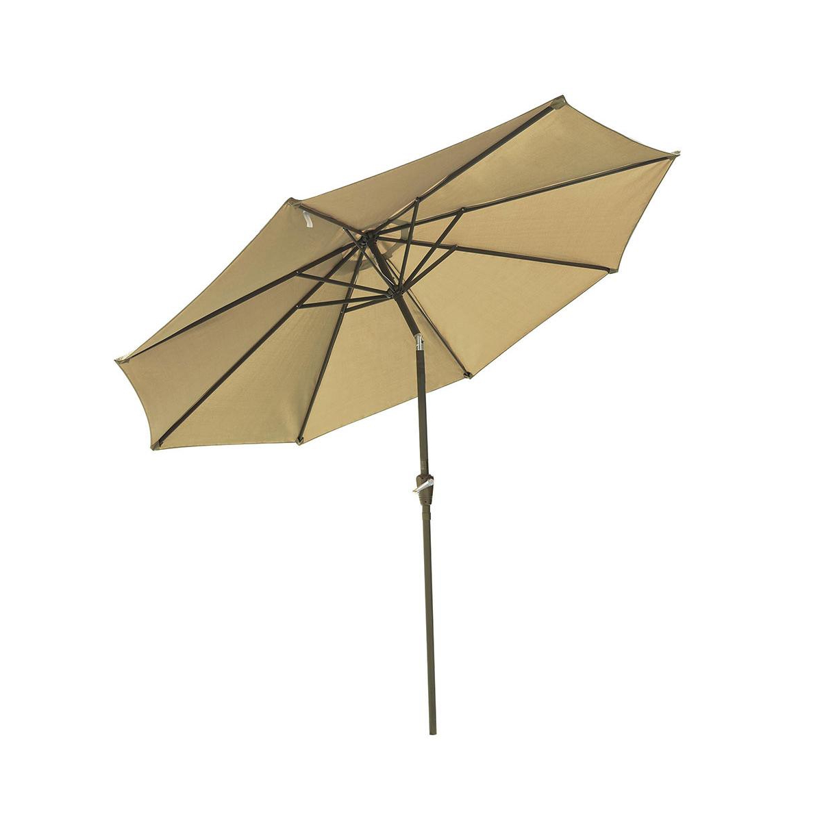 9ft UV50+ Fade Resistant New Olefin Outdoor Patio Umbrella 8 Rib Crank Tilt Beach Market Table Water Repellent