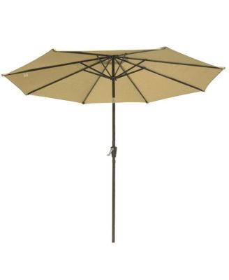 UV50+ Fade Resistant New OLEFIN Outdoor Patio Umbrella 8 Rib Crank Tilt Beach Market Water Repellent