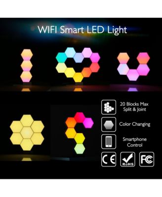 11 Pcs Wi-Fi Smart LED Light Kit DIY Voice Control Work with Alexa Google Home Gifts