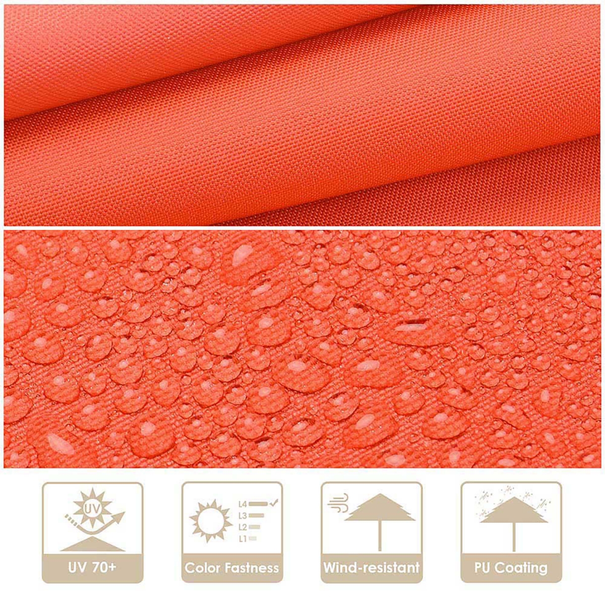 Yescom 3 Tier Patio Umbrella with Crank Handle Push to Tilt Hotel Pool