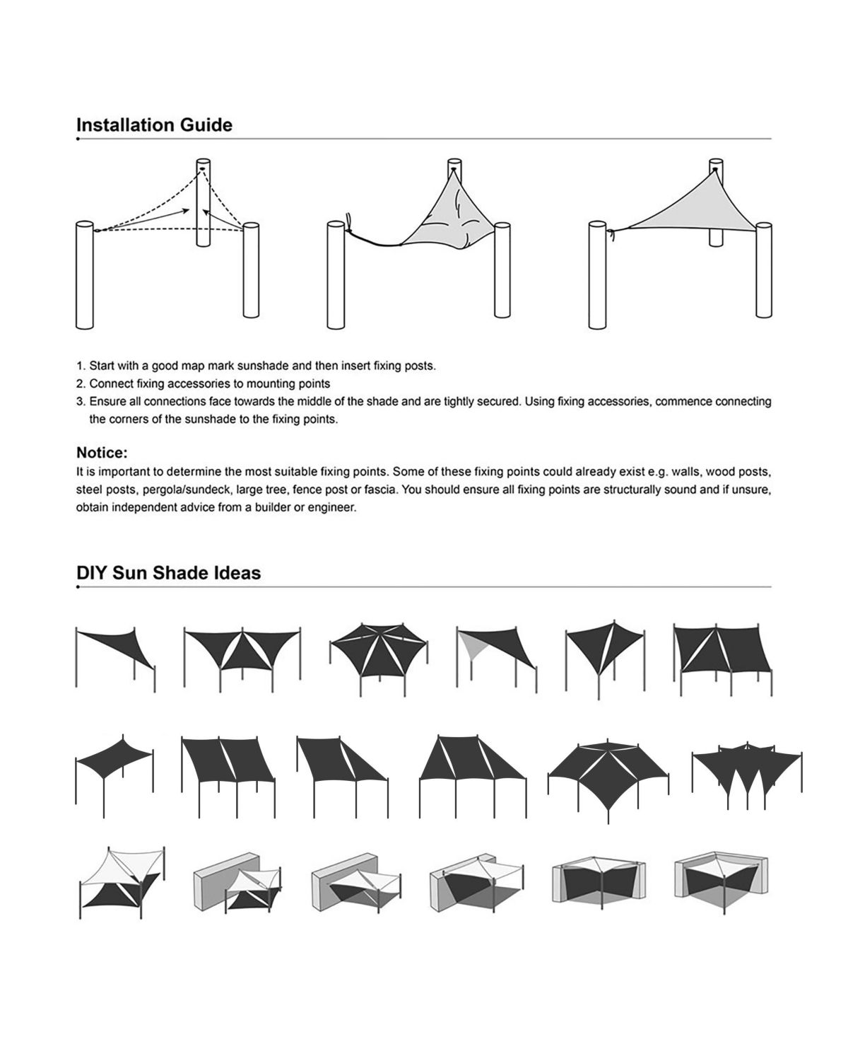 Yescom Ft 97% Uv Block Square Sun Shade Sail Hdpe Canopy Patio Park Garden - Coffee+white