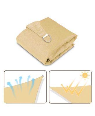 7 Ft 97% UV Block Triangle Sun Shade Sail Canopy Outdoor Patio Pool Lawn Yard