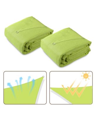 2 Pack 18x18 Ft 97% UV Block Square Sun Shade Sail Canopy Outdoor Backyard Pool