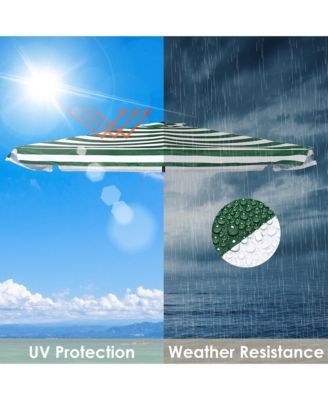 10x6.5 Ft Patio Umbrella Replacement Canopy Market Table Top Sunshade Cover Yard