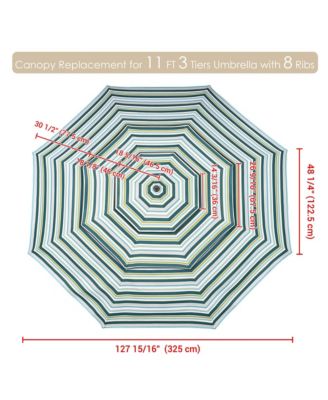 3-Tier Patio Umbrella Replacement Canopy Market Table Top Outdoor Deck