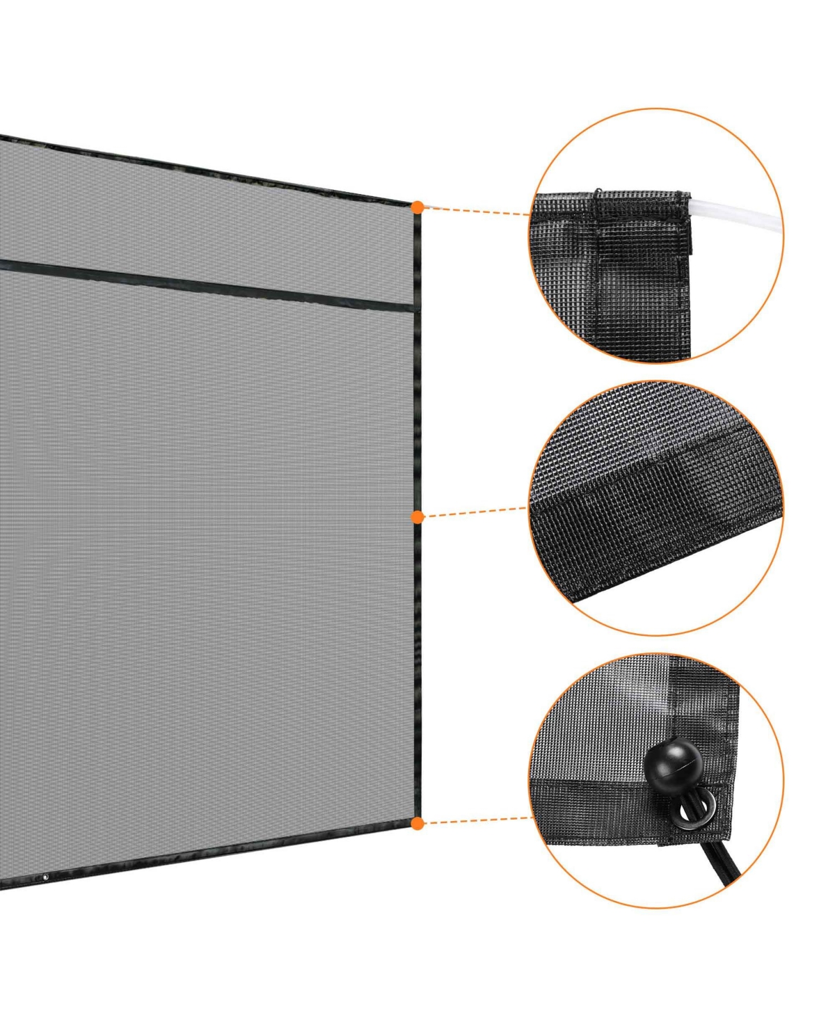 Yescom 8x15' Rv Awning Sun Shade Screen Mesh Uv Blocker Rv Awning Shade Camping Camper