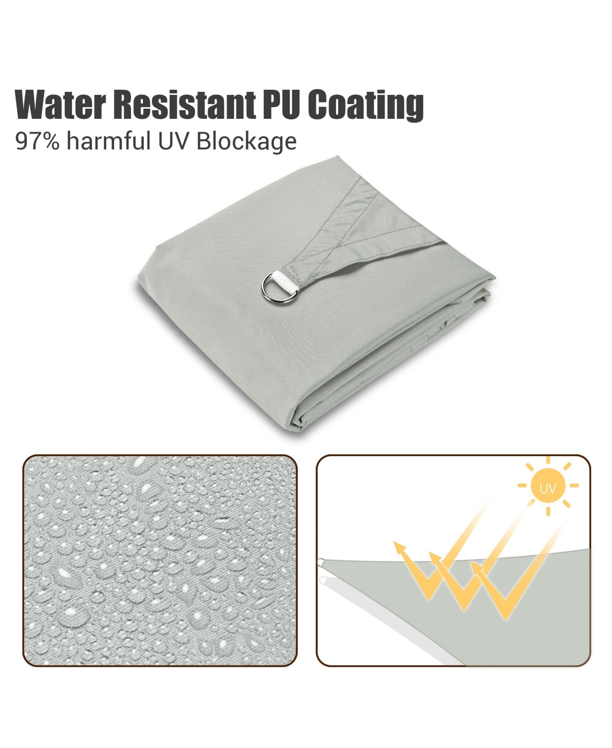 10x13 Ft 97% Uv Block Rectangle Sun Shade Sail Top Canopy Outdoor Patio Backyard