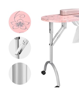 Portable Folding Manicure Nail Table Station Salon Desk Beauty Salon