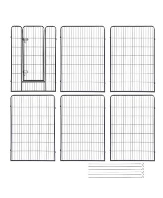 Heavy Duty Pet Playpen 6 Panel 28"x47" Dog Playpen Pet Pen Exercise Kennel RV Camping Barrier Fence Cage for Small Medium Large Dogs