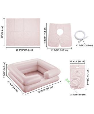 Inflatable Shampoo Bowl Kit Set of 2 Hair Washing Basins For Elderly Disabled