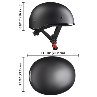 German Style Half Face Motorcycle Helmet DOT Bike Chopper Cruiser Scooter