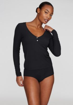 Women's The Button Long Sleeve - Modal Silk Rib
