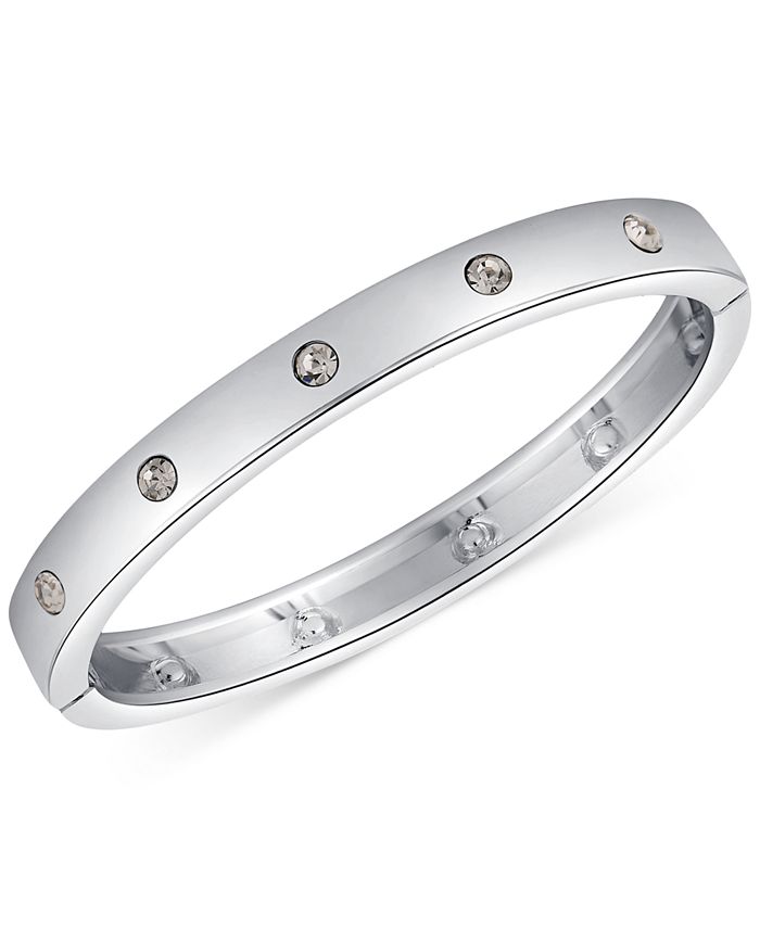 Verschillende goederen Gehoorzaam Verplaatsbaar GUESS Silver-Tone Crystal Hinged Bracelet & Reviews - Bracelets - Jewelry &  Watches - Macy's