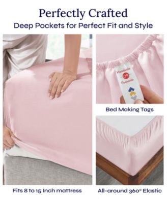 Soft Twin Cotton Sheet Set - 400 Thread Count 100% Cotton Sateen