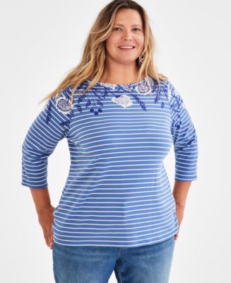 macy's last act plus size tops