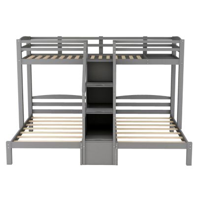 Streamdale Twin Bunk Bed with Staircase & Drawer