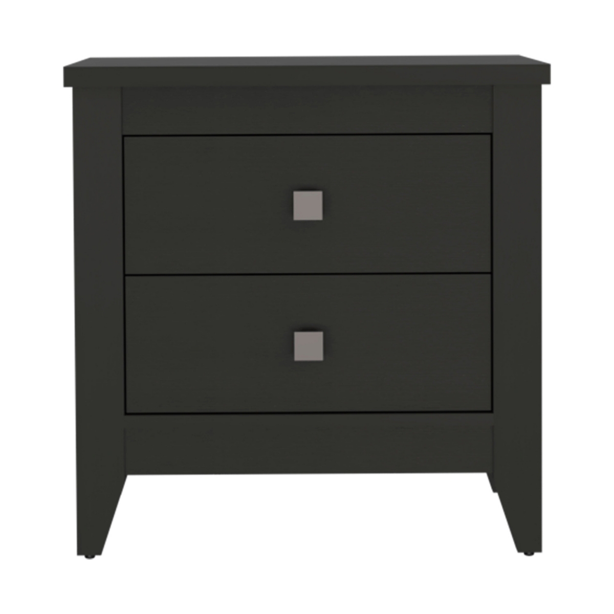 Fm Furniture Breeze Four-Legged Modern Bedroom Nightstand, with Two Drawers
