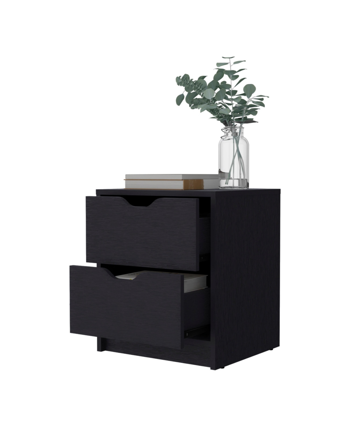 Fm Furniture Dillon 2 Drawers Nightstand, Bedside Table with Storage