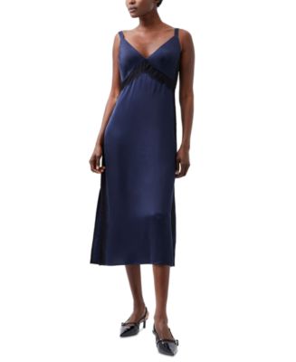 french connection women's ennis satin dress product info and reviews French Connection Women's Ennis Lace-Trim Satin Dress