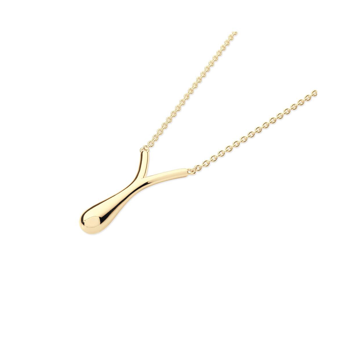 Short Single Drop Pendant in Gold Vermeil - Gold