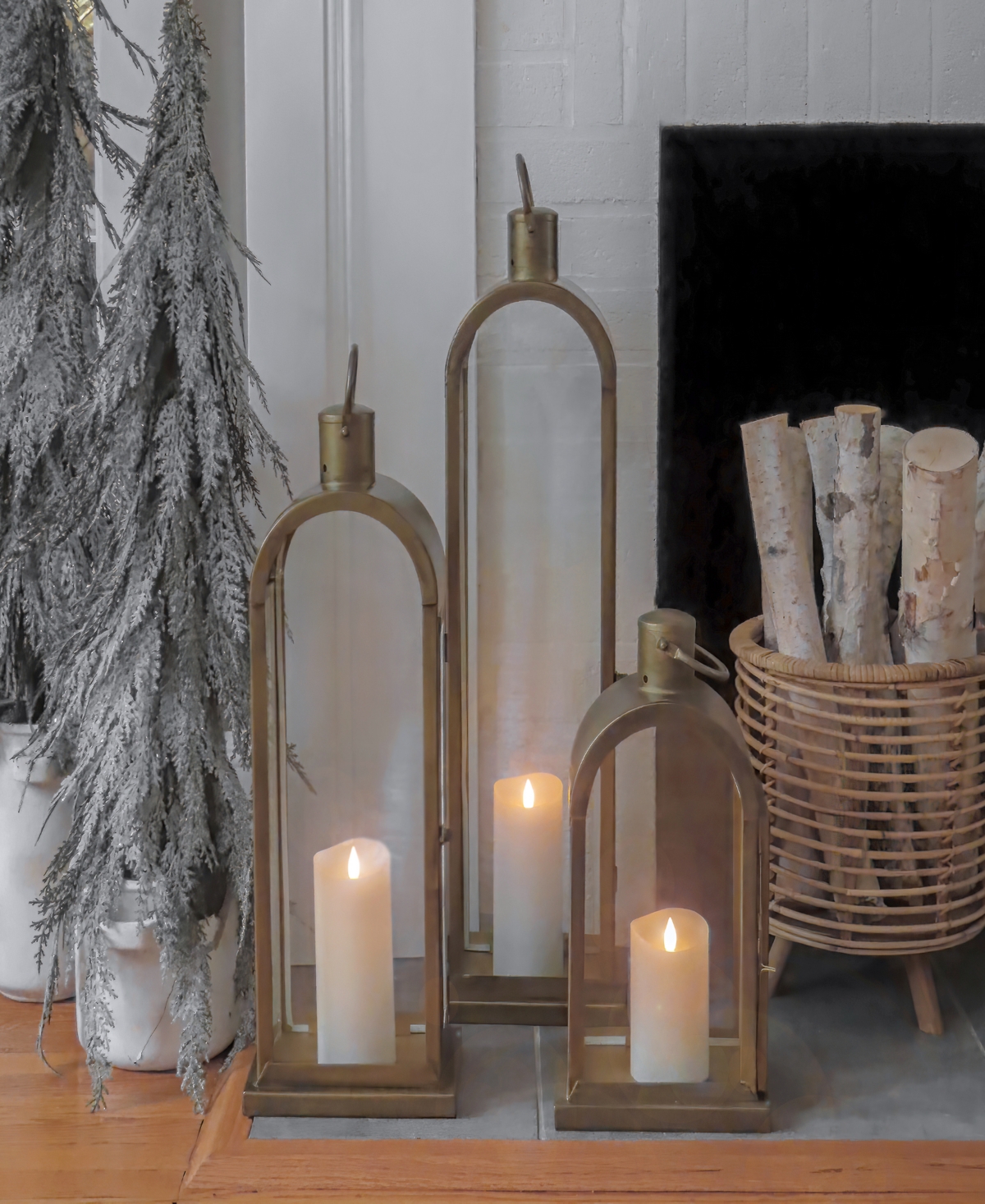 National Tree Company Hgtv Home Collection Antique Bronze Arched Lantern, Large In Bronze