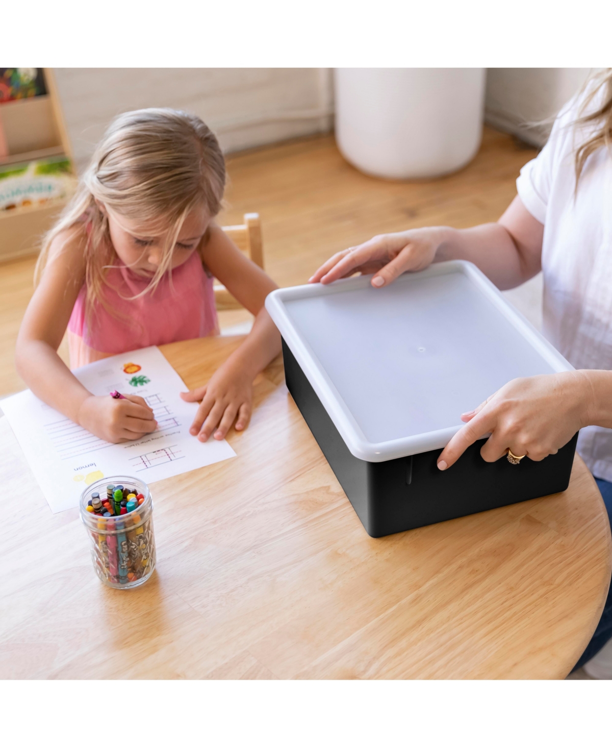 ECR4Kids Letter Size Tray with Lid, Storage Containers, 10-Pack