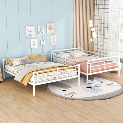 Full XL Over Queen Metal Bunk Bed
