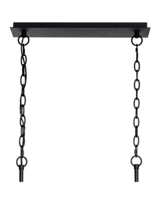 Carrine Linear Pendant Chandelier with Clear Crystal 8-Light Fixture for Dining Room or Kitchen Island