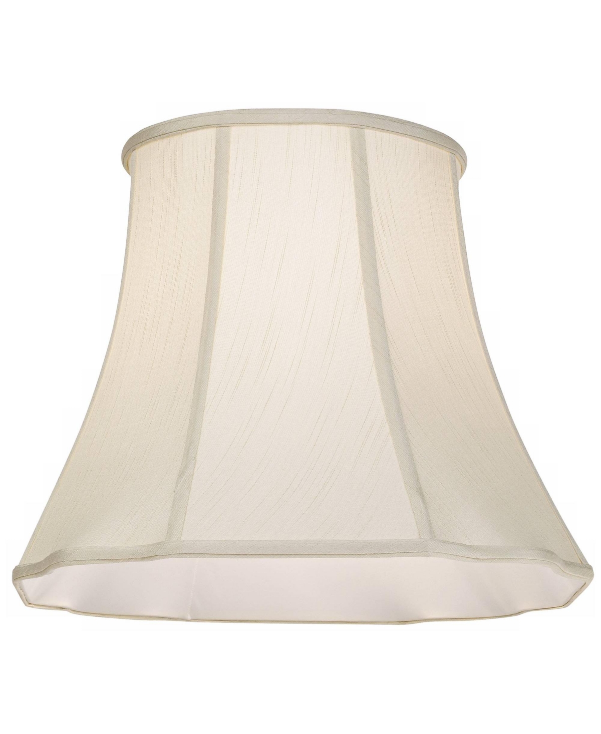 Creme Bell Large Curve Cut Corner Lamp Shade Top x Bottom x Slant x High (Spider) Replacement with Harp and Finial - Imperial Shade