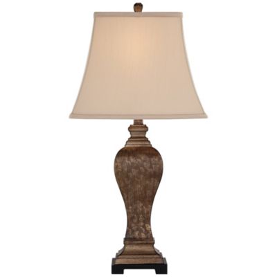 Edgar 29" Tall Curved Urn Traditional End Table Lamp Brown Bronze Finish Single Living Room Bedroom Bedside