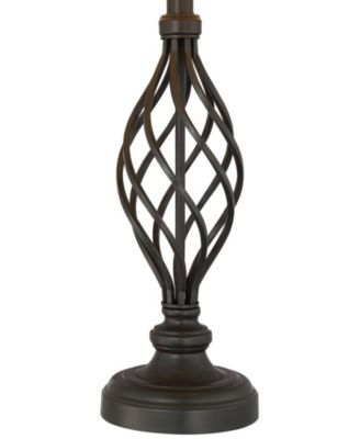 Annie Modern Industrial Table Lamps 28" Tall Set of 2 Bronze Iron Cream Tapered Drum Shade for Bedroom Living Room Nightstand