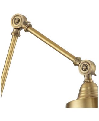 Mendes Modern Swing Arm Wall Lamps Set of 2 Brass Gold Plug-in Light Fixture Metal Shade for Bedroom Bedside Living Room Reading House