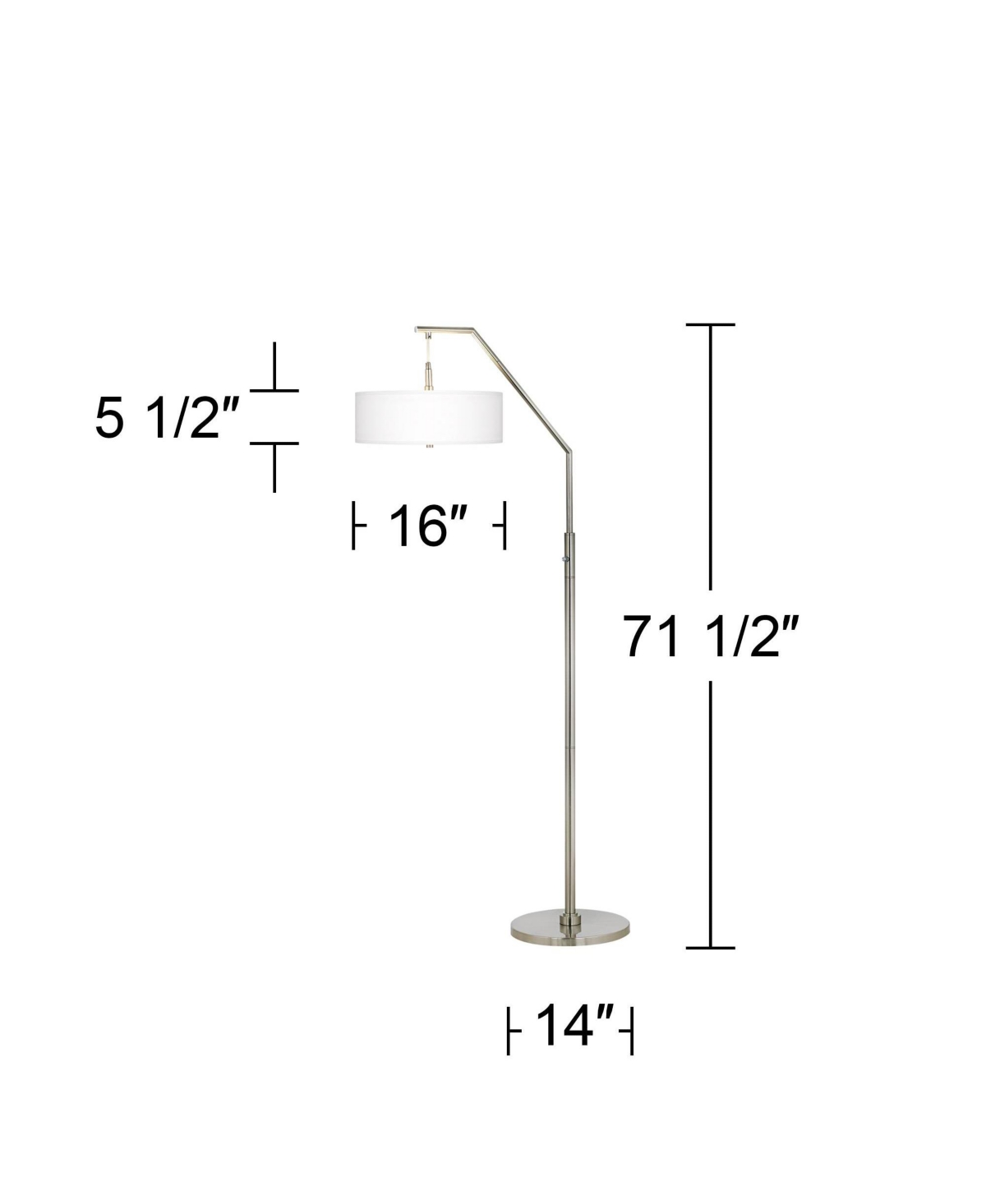 Modern Arc Floor Lamp Standing 71 1/2