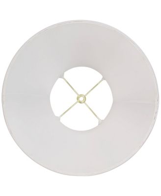 Imperial Shade Set of 2 Bell Lamp Shades White Medium 7" Top x 14" Bottom x 11" Slant Spider with Replacement Harp and Finial Fitting