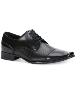image of Calvin Klein Men-s Bram Diamond Textured Oxfords Men-s Shoes
