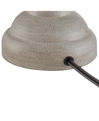 Claude Rustic Farmhouse Accent Table Lamps 21" High Set of 2 Beige Washed Linen Drum Shade for Bedroom Living Room Bedside Nightstand