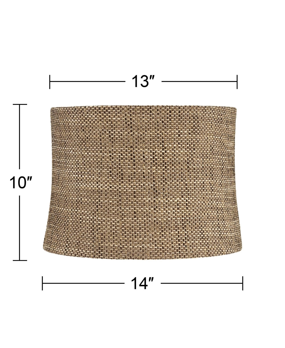Dortmund Charcoal Medium Drum Lamp Shade Top x Bottom x High (Spider) Replacement with Harp and Finial - Springcrest