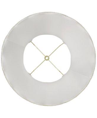 Imperial Shade Creme Medium Scallop Bell Lamp Shade 10" Top x 16" Bottom x 15" Slant x 14.75 High (Spider) Replacement with Harp and Finial