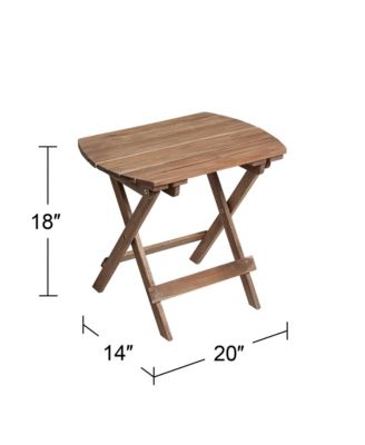 Monterey 20" Wide Natural Wood Outdoor Side Table for Garden Yard Patio Deck Balcony Shed Front Porch