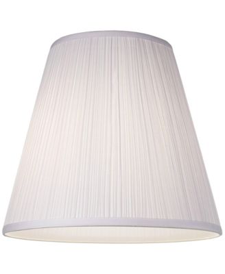 Finish Medium Mushroom Pleated Lamp Shade 9" Top x 16" Bottom x 14.5" High x 14.75" Slant (Spider) Replacement with Harp and Finial