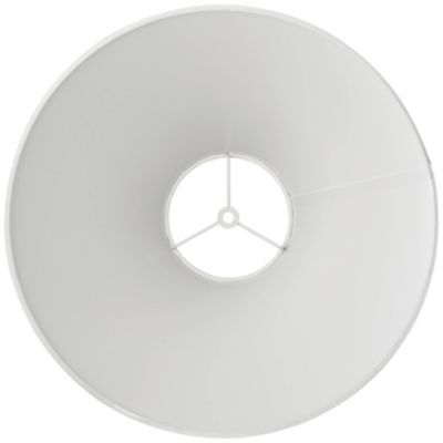 White Linen Medium Chimney Lamp Shade 5" Top x 15" Bottom x 10.5" High x 11.5" Slant (Spider) Replacement with Harp and Finial