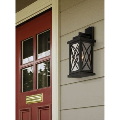 Woodland Park Outdoor Wall Light Fixture Black Dusk To Dawn 15" Clear Glass for Post Exterior Barn Deck House Porch Yard Patio Home