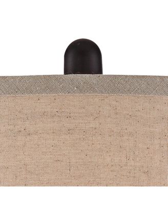 Ben Rustic Farmhouse Table Lamps 25" High Set of 2 Dark Bronze Metal Beige Linen Drum Shade for Bedroom Living Room Bedside Nightstand