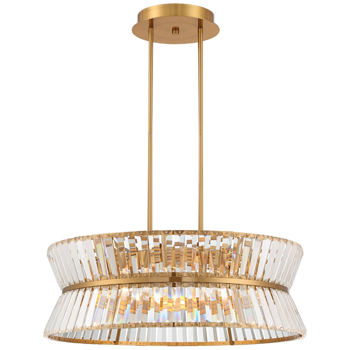 Vienna Full Spectrum Melwick SoftChandelier Lighting Wide Modern Crystal Hourglass Shade 12-Light Fixture for Dining Room House Home Foyer K