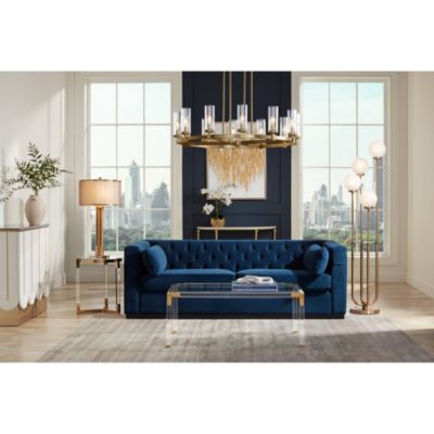 Granview Modern Table Lamp 32 1/2" Tall Brass Column Taupe Organza Outer Off White Linen Inner Drum Shade for Bedroom Living Room