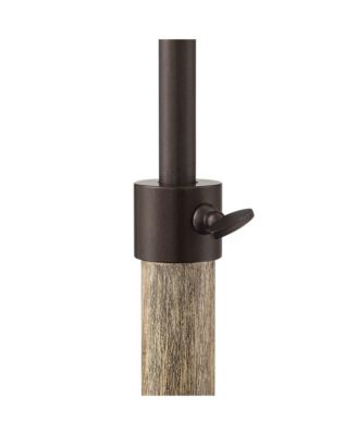 Ferris Rustic Farmhouse Pharmacy Floor Lamp 57" Tall Bronze Faux Wood Grain Adjustable for Living Room Reading Bedroom Office Home