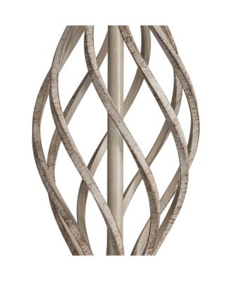 Annie Modern Coastal Table Lamps 28" Tall Set of 2 Weathered Sand Iron Cream Tapered Drum Shade for Bedroom Living Room Bedside